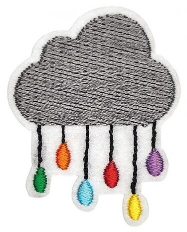 pinpatch Wolk 5 cm grijs