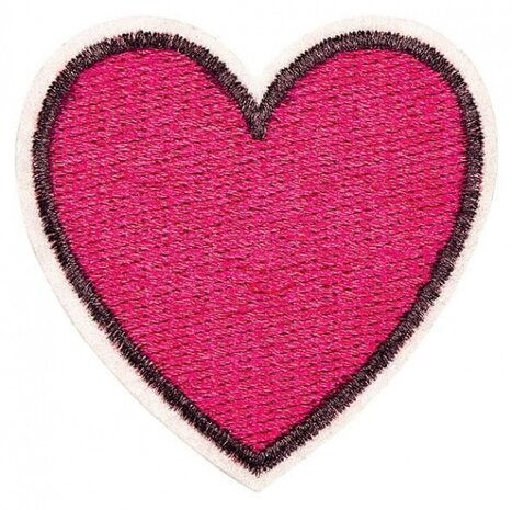 pinpatch Hartje 5 cm roze