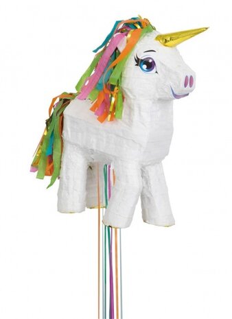 pi&ntilde;ata witte eenhoorn 33 x 45 cm