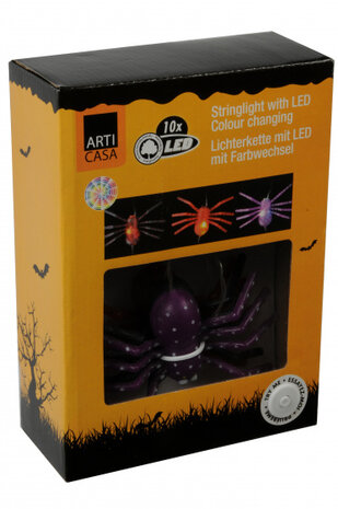 lichtsnoer Halloween spin LED kunststof multicolor