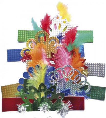tiara holografisch 6 stuks