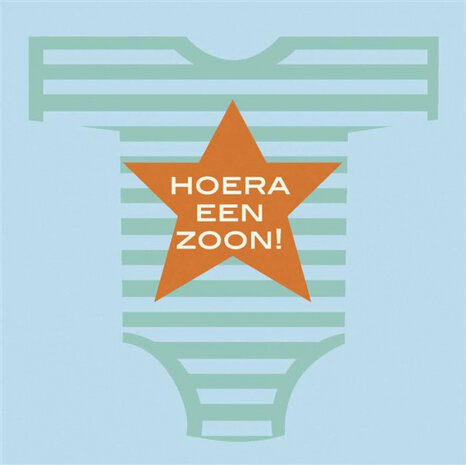 servetten &#039;&#039;Hoera een zoon&#039;&#039; 33 x 33 cm 20 stuks