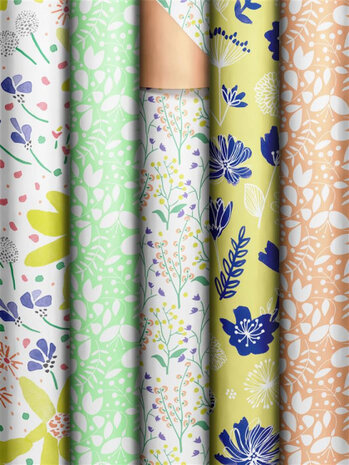 inpakpapier Rising Spring 60 rollen multicolor