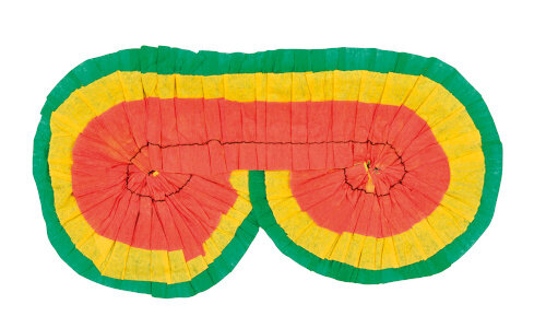 blinddoek Pi&ntilde;ata papier rood/geel/groen one-size