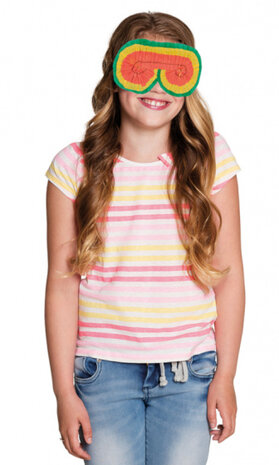 blinddoek Pi&ntilde;ata papier rood/geel/groen one-size