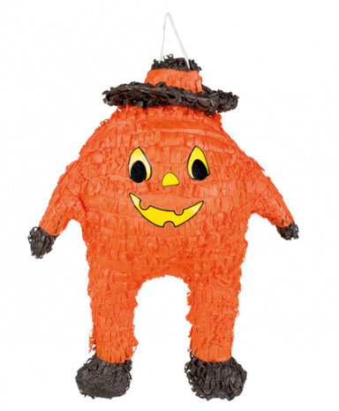 pi&ntilde;ata pompoen 48 x 38 cm papier oranje/zwart