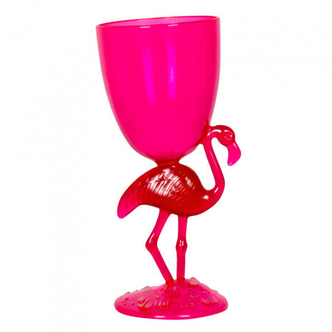 drinkbeker flamingo junior 18 cm roze 40 cl