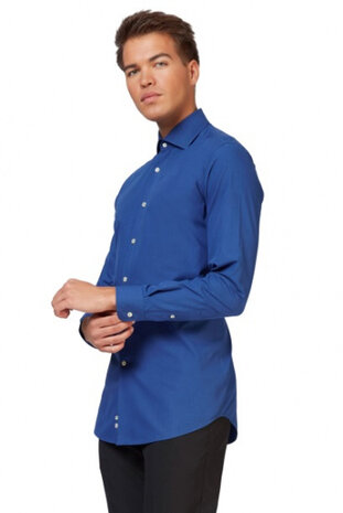 overhemd Navy Royal heren polyester marineblauw mt 3XL
