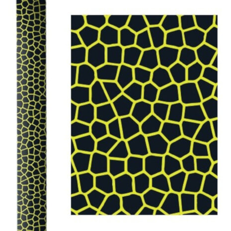 cadeau/kaftpapier Kixx 70 x 200 cm zwart/groen