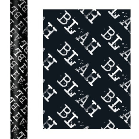 cadeau/kaftpapier Get Done 70 cm x 200 cm zwart