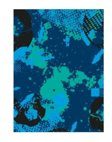cadeau/kaftpapier Riff 70 x 200 cm zwart/blauw