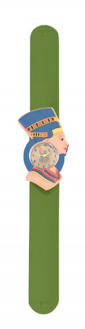 klaparmband/horloge Farao junior 22,5 cm groen