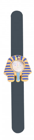 klaparmband/horloge Farao junior 22,5 cm blauw