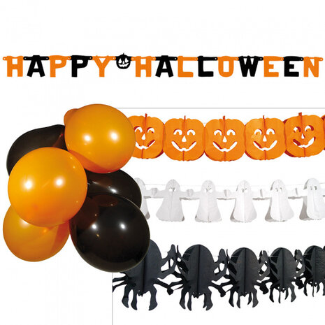 decoratieset Halloween Party papier en latex