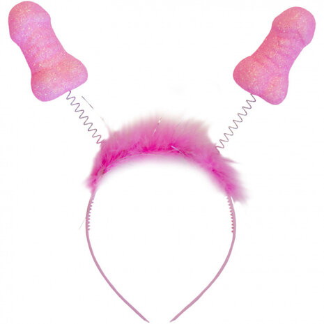 tiara Zwaaiende Penis roze one-size