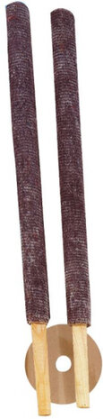 wasfakkels met handbeschermer 40 cm bruin 2 stuks