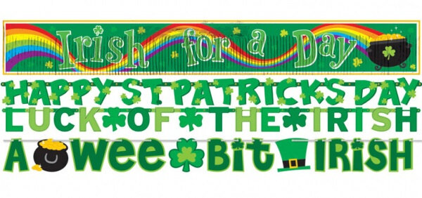 letterslinger St. Patrick&#039;s Day papier groen 4-delig