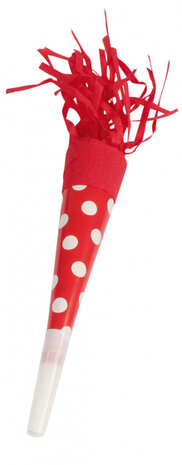 feesttoeter Carnival junior 22 cm papier rood/wit