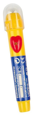 lantaarnkaars 12 cm geel