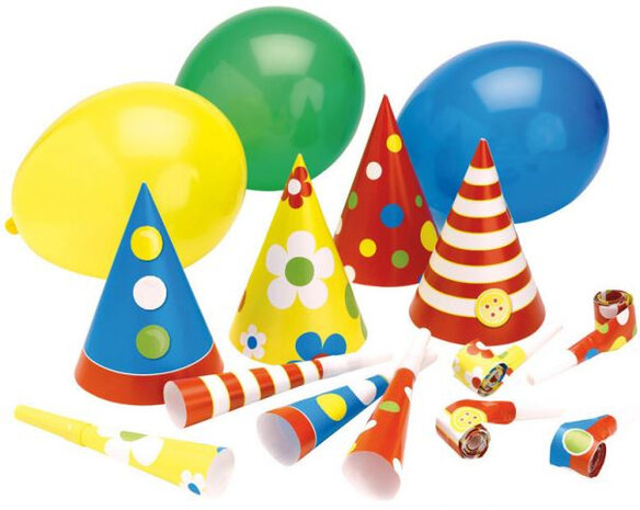 feestset papier/latex 16-delig