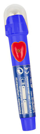 lantaarnkaars 12 cm blauw