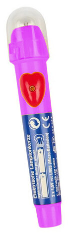 lantaarnkaars 12 cm roze