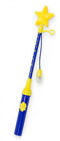 lantaarnstok ster junior 34 cm blauw