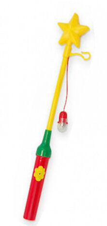 lantaarnstok ster junior 34 cm geel/rood/groen