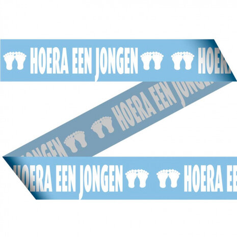 afzetlint Hoera een jongen 15 meter blauw