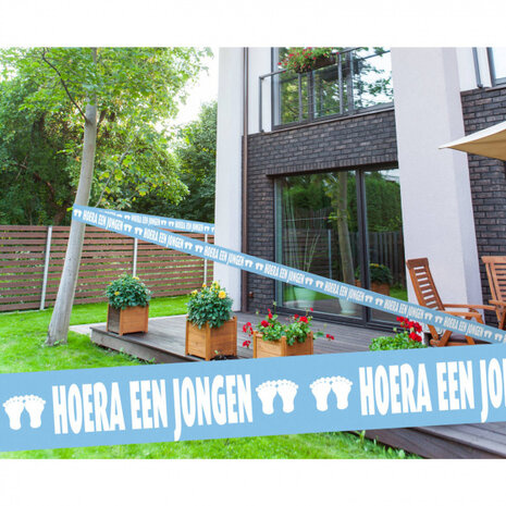 afzetlint Hoera een jongen 15 meter blauw