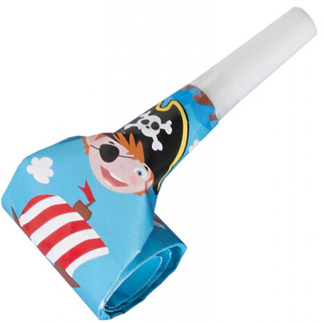 roltong piraten 30 cm blauw 8 stuks