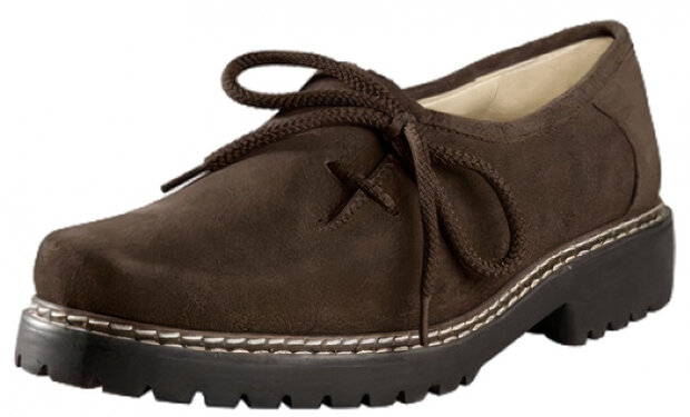 trachtenschoenen heren leer donkerbruin maat 45