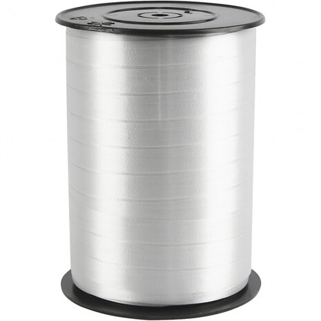 cadeaulint glanzend 250 m x 10 mm zilver