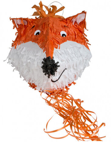 pi&ntilde;ata vos 34,5 cm papier/folie oranje/wit