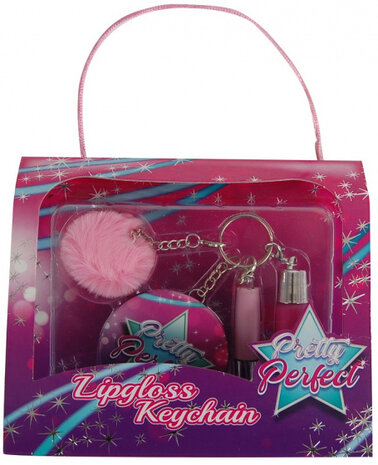 sleutelhanger make-up roze 4-delig