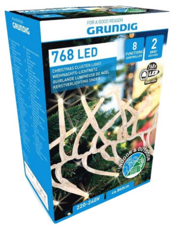 kerstboomverlichting led 8 meter 220V wit 768-delig