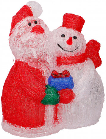 kerstverlichting 33 x 37 cm rood/wit
