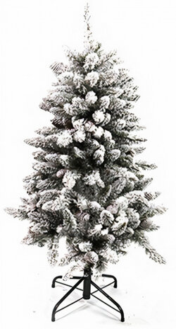 kunstkerstboom met sneeuw polyresin 120 cm