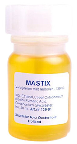 huidlijm Mastix met penseeldop 50 ml geel/wit