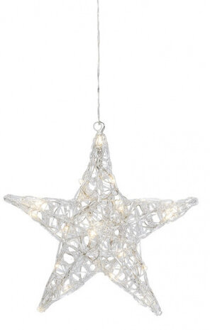 decoratieverlichting ster led 34 cm acryl transparant