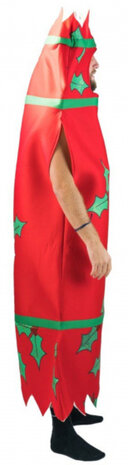 verkleedpak Kerst Cracker polyester rood one-size