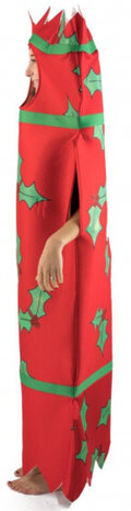 verkleedpak Kerst Cracker polyester rood one-size