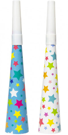 toeters sterren junior 19 cm karton 6 stuks