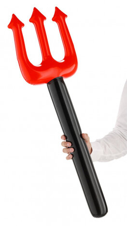 opblaasbare drietand 90 cm rood/zwart