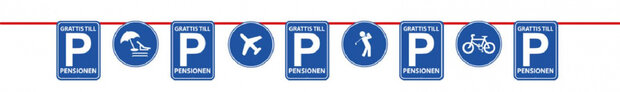 vlaggenlijn pensioen 10 meter papier blauw