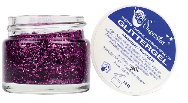 glittergel 15 ml gel paars