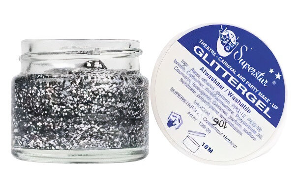 glittergel 15 ml gel zilver