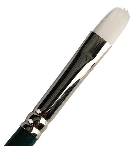 penseel filbert synthetisch/hout zilver/zwart maat 12