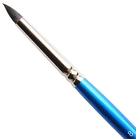 penseel Saskia rond synthetisch/hout maat 8