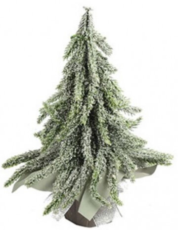 kunstkerstboom Dixon 21 x 16 cm zijde groen
